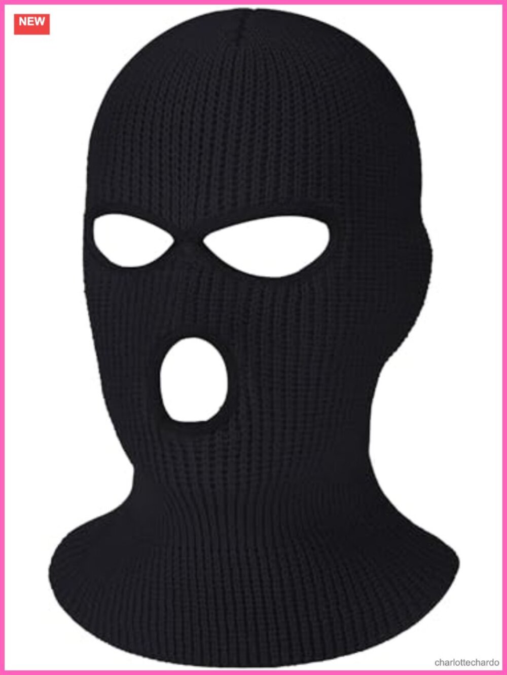 3-Hole Ski Mask Full Face Balaclava Knitted Neck Gaiter Outdoor Sports